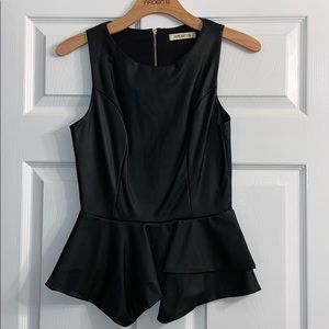 Arden B S black pleather top